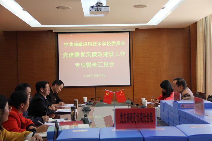 市委教育工委、市委教育纪委到学校开展党建暨党风廉政建设工作专项督查