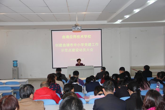 我校召开创建曲靖市中小学党建工作示范点建设动员大会